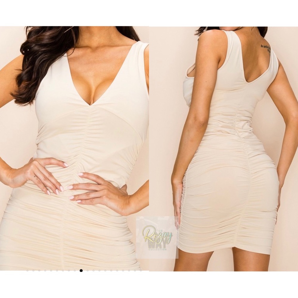 “Good Girl” Chunky Strap Ruched Dress